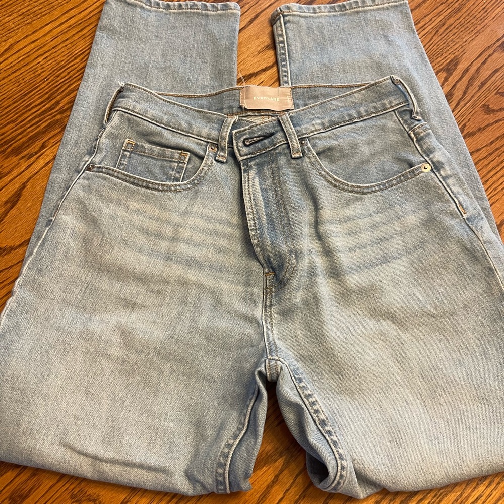 Everlane high waist straight ankle jeans